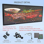 P3 Led Scrolling Programmable Signs, 320x128px High Resolution Digital LED Signage Displays, WIFI & USB Control Electronic Message Board Business Advertising Sign, Support Text/Image/Video 40"x18”