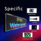 XSGD P10 Programmable Scrolling LED Sign Welcome Led Signs, Outdoor IP65 Waterproof Open Signs for Business, Customizable RGB Fullcolor Led Display, Digital Message Board for Advertising Store Restaurants