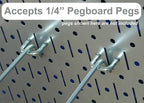 Wall Control Pegboard Organizer 4 ft. Metal Pegboard Standard Tool Storage Kit with Black Toolboard and White Accessories