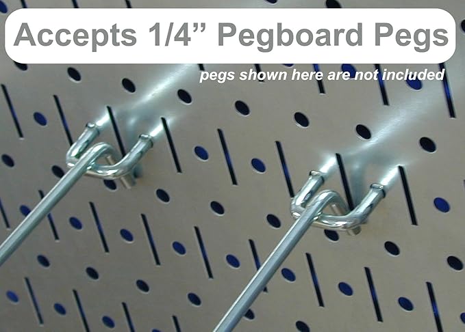 Wall Control Pegboard Organizer 4 ft. Metal Pegboard Standard Tool Storage Kit with Black Toolboard and Blue Accessories