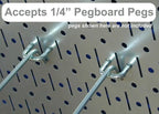 Wall Control Pegboard Organizer 4 ft. Metal Pegboard Standard Tool Storage Kit with Black Toolboard and Blue Accessories