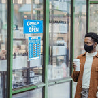Open Closed Signs Business Hours Sign Set for Window Door Open Signs for Business Hour Closed Open Flip Sign Store Resturant Bar Blue