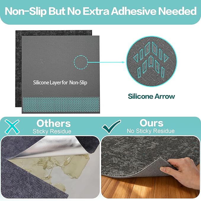 jxgzyy Soft Carpet Tiles 20×20 Inch, 0.38'' Padded Carpet Squares, Non-Adhesive Carpet Flooring with Textured Silicone Back, Easy DIY Seamless SplicingTiles for Studio, 12 Pcs/32.3 Sqft