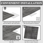 20" X 20" Carpet Tiles, Carpet Squares, 24 Tiles/64.5 Sq.Ft per Box, Floor Carpet Tiles for Home Office Industry, Geometric-Light Grey