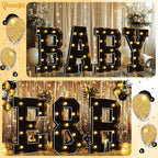 Pooqla 3FT Marquee Light Up Letters, Black LED Party Decor Large Marquee Letters 3 Feet Tall, Giant Mosaic Letter for Birthday Graduation Anniversary Wedding Decoration, Letter W