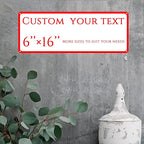 custom street sign,Custom Sign, Aluminum Weatherproof Metal Sign Multiple Sizes, Customize for school, Business, Workplace, office, Home, Delivery Signs(6 * 16 Inch)
