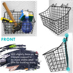 LIGHT DUST 3-Pack Pegboard Baskets with Hooks, Wall Organizer Hooks Assortment, Workbench Storage System for Hardware, Attachments, Accessories