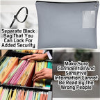 2 Pcs Interoffice Mailer Canvas Transit Sack Zipper Bag 18" x 14" Large Zipper Pouch with Grommet Interoffice Mail Bag (Gray)