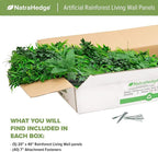 NatraHedge Artificial Rainforest Living Wall Vertical Garden for Outdoor Hedge Installments or Indoor Decor (5 Pack) 28 SQF