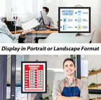 8.5"x 11" Self Adhesive Magnetic Sign Holder, Double Sided Window Magnetic Display Frame with Clear PVC and Strong Magnetic for Office,Home,Store,Door,Glass,Wall Display Frame(Black,20Pack)