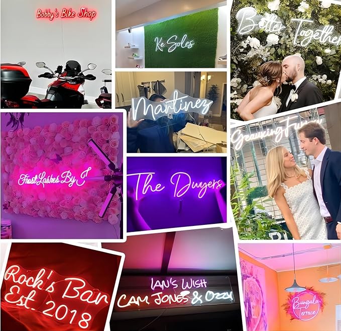 Custom Neon Sign, Large Custom LED Sign Customizable, Personalized Name Neon Light for Wall Decor, Light up Sign for Office Coffee Bar Store Tattoo Shop Gifts Decorations