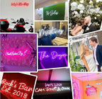 Custom Neon Sign, Large Custom LED Sign Customizable, Personalized Name Neon Light for Wall Decor, Light up Sign for Office Coffee Bar Store Tattoo Shop Gifts Decorations