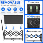 Collapsible Wagon with Wheels, 350lbs Wagons Carts Foldable Wagon Cart with Expandable Storage 100L & Flexible Handle, Lightweight Portable Folding Utility Grocery Shopping Cart for Garden Camping