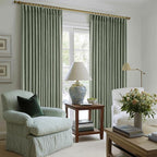 Green Linen Semi Sheer Curtains 90 Inches Long for Living Room Bedroom Light Filtering Sage Green Textured Burlap Pinch Pleated Curtains 90 Length Hooks Rings Back Tab for Sliding Door 2 Panels