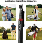 62" Phone Tripod & Selfie Stick for Golf Training, Extendable Cell Phone Tripod Stand with Wireless Remote and Phone Holder, Golf Training Aid - Compatible with iPhone Android iPhone