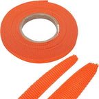 MECCANIXITY Braided Cable Sleeves Heat Shrinkable Fabric Sleeving, 1/4" 33ft Orange 2:1 Ratio Heat Shrinkable Cord Protector for Harness Cable, Network Cable Protection, Cable Management