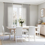 Nanspring Light Gray Linen Curtains 63 Inch Length for Living Room Back Tab and Rod Pocket Semi Sheer Curtain Simple Modern Coastal Room Decor Light Filtering Grey Drapes for Bedroom 52x63, 2 Panels