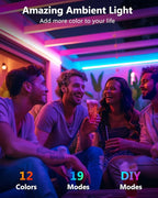 HitLights LED Strip Lights, 4 Pre-Cut Waterproof RGB Small LED Light Strip Kit Dimmable Color Changing SMD 5050 LED Tape Light with RF Remote, UL-Listed Power Supply and Connectors for TV Bedroom Home