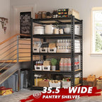 REIBII 2020LBS Storage Shelves 5 Tier Garage Shelving Heavy Duty Adjustable Garage Shelves, Utility Rack Shelf, Shelving Units for Storage Warehouse Pantry Closet, 35.5" W x 11.9" D x 72" H, 3 Pack