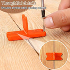 8 Pcs Deck Spacer Tool, Orange Deck Board Spacers with 4 Thicknesses 1/16", 1/8", 3/16", 1/4", Deck Spacers Jig Clamp for Pressure Treated Composite Decking Boards