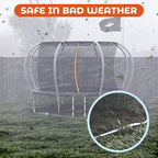 Happin® 12 Inch Heavy Duty Ground Anchors, Garden Stakes U Hook, Tent Stakes Heavy Duty, Chain Link Fence Anchors, Ground Anchors Screw in, Yard Stakes, Galvanized Steel, (4 Pack, Silver)