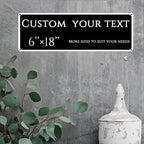 Custom Sign, street signs customized，Aluminum Weatherproof Metal Sign Multiple Sizes, delivery signs for home,Reflective doorplates,Business, Workplace, office, Home, Delivery Signs(6 * 18 Inch)