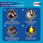 STARDUST Super Absorbent 1.5 Cu.Ft. Bag - Stardust Powder, Floor Dry Absorbent, Absorbent Powder, Bags for Spill Cleanup, Oil Dry Absorbent, Spill Absorber Cleaning Solution - Pack of 4