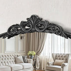 Micasso Vintage Wall Black Mirror: 24" x 36" French Baroque Antique Mirror - Traditional Ornate Decorative Arched Mirrors for Wall/Bathroom/Entryway/Fireplace/Hallway - Home Decor for Living Room
