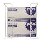 KingSeal 1 Each | Disposable Glove or Tissue Box Holder, TRIPLE (3-Box) Glove Rack, Wall Mounted Universal Box Holder, for Larger Sized Boxes, White - 1 Glove Rack