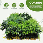 Artifical Grass Wall Backdrop 16PCS 10"x10 Boxwood Panels Grass Boxwood Hedge Wall Greenery UV Protected 11 Sqft Artificial Grass Wall Decor for Party Wedding Backyard Indoor Outdoor（1PACK 40"x40"）