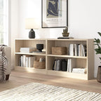 Bush Furniture Universal Small 2 Shelf Bookcase in Natural Elm, Low Storage and Display Bookshelf for Home Office or Living Room Organization