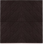Playsafer Herringbone Rubber Interlocking Tiles | 16 X 16 | Easy Install for Indoor and Outdoor Use (Brown, 1 Tile)