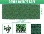Artificial Boxwood Roll Panels, 71"x 144"(72 sq.ft) UV-Anti Faux Ivy Leaves Privacy Fence Screen Grass Wall Roll Panels for Indoor Home Decor and Outdoor Garden Backyard