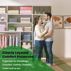 Shelf Dividers for Closet Organization: 10" Tall x 8.4" Deep Durable Clear Acrylic Divider Organizer for Shelves - 12 Pack Adjustable Shelving Separators for Clothing Purse