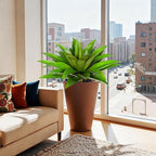 Artificial Agave Plant 25.6'' Fake Agave Plant Artificial Plants Outdoor Uv Resistant Artificial Fake Plants Suitable for Indoor Home Decor Outdoor Courtyard Balcony Terrace Decor 1Pcs (Green)