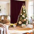 Hiasan Christmas Patio Sliding Door Room Divider Curtain Privacy Blackout Thermal Insulated Curtains with Back Tab & Rod Pocket for Bedroom Partition, Living Room Office(100 x 96 Inches, Burgundy)