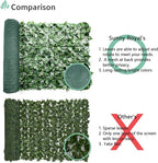 SunnyRoyal 2 Pcs 6' x 8' Artificial Fence Ivy Privacy Screen Greenery Wall with Mesh Back Ivy Leaf Fence Screen Decoration for Patio Outdoor Garden Yard Garden