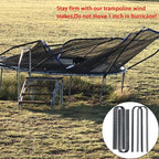 DTANX 12 Pack 12 Inch Rebar Stakes Heavy Duty Trampoline Anchors, Garden Stakes Tent Stakes Steel Ground Anchors, Black