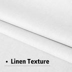 DUALIFE Full Blackout Pure White Curtains 63 Inch Long Linen Textured Curtains Thermal Insulated Heat Blocking Noise Reducing Vintage Drapes for Nursery Bedroom Rod Pocket&Back Tab 2 Panels 50W x 63L