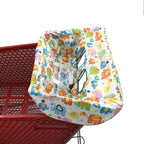 Portable Shopping Cart Cover, High Chair and Grocery Cart Covers for Babies, Kids, Infants & Toddlers, Attached Carry Bag (Simple Elephant)
