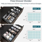 LINSY HOME 8 Drawer Double Dresser, Black Dresser for Bedroom, Modern Dresser Chest with Wide Drawers, Wood Storage Chest of Drawers for Living Room
