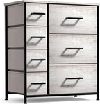 Sorbus Dresser with 7 Faux Wood Drawers - Storage Unit Organizer Chest for Clothes - Bedroom, Hallway, Living Room, Closet, & Dorm Furniture - Steel Frame, Wood Top, & Easy Pull Fabric Bins