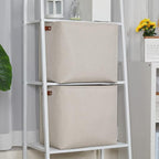DULLEMELO Extra Large Storage Baskets, Fabric Storage Bins for Organizing Shelves Nursery Toys Books, Closet Baskets and Bins with Handles, Beige, 2-Pack
