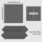 20" X 20" Carpet Tiles, Carpet Squares, 24 Tiles/64.5 Sq.Ft per Box, Floor Carpet Tiles for Home Office Industry, Grey