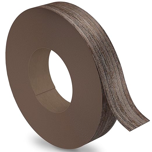 Walnut Edge Banding, 3/4 inch x 50ft roll of Veneer Real Wood Edge Banding Pre-glued Flexible, Tape Banding for Cabinet Repair