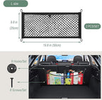 2 Layer Small Cargo Net,Cargo Storage Pocket Net, Mesh Elastic Pouch Organizer with Mounting Screws Hooks for Car,Rv, Trunk,Boats,SUV, Truck (2 Pack,19.8 x 9.8Inch(50 x25cm)