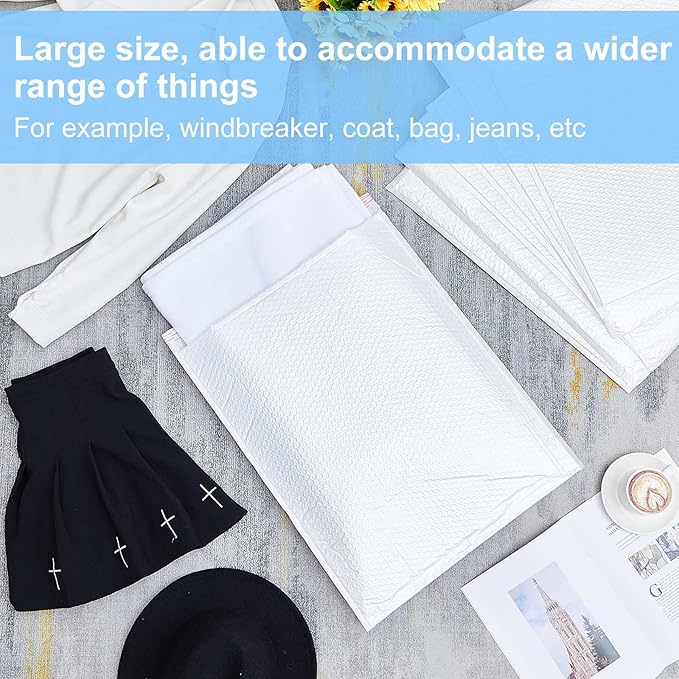 Ireer 10 Pack Extra Large 14 x 19" Bubble Mailers Poly Padded Envelopes Cushioned Mailing Envelopes Bubble Padded Mailers Self Adhesive Waterproof Shipping Bags for Business Christmas Gift Packaging