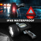 Rechargeable Spotlight, 99000 Lumens Super Bright Led Spotlights Flashlight with Cob Light, 10000ɱAh Spot Lights, Handheld Spotlight for Hunting Boating Outdoor, Long Runtime
