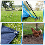 MySit 9" Tent Stakes, Metal Inflatables Stakes 60 Pack, Heavy Duty Galvanized Tent Stakes Metal, Tent Pegs Ground Trap Camping Stakes for Inflatables, Outdoor Decorations