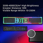 XSGD P10 Programmable Scrolling LED Sign Welcome Led Signs, Outdoor IP65 Waterproof Open Signs for Business, Customizable RGB Fullcolor Led Display, Digital Message Board for Advertising Store Restaurants
